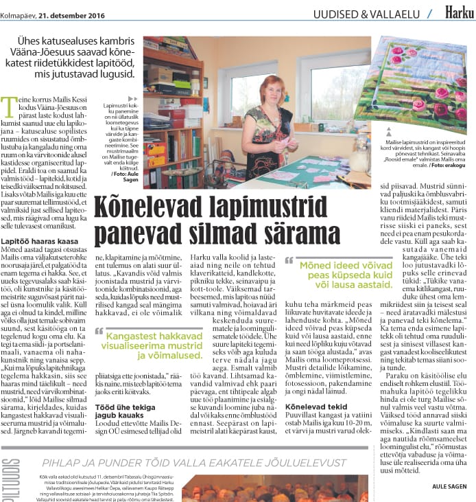 Kõnelevad lapimustrid panevad silmad särama