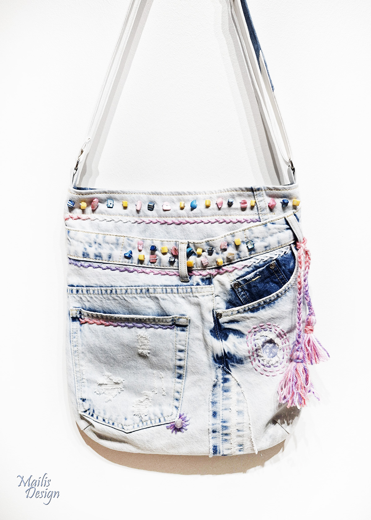 Teksakott, õlakott, denim crossbody bag