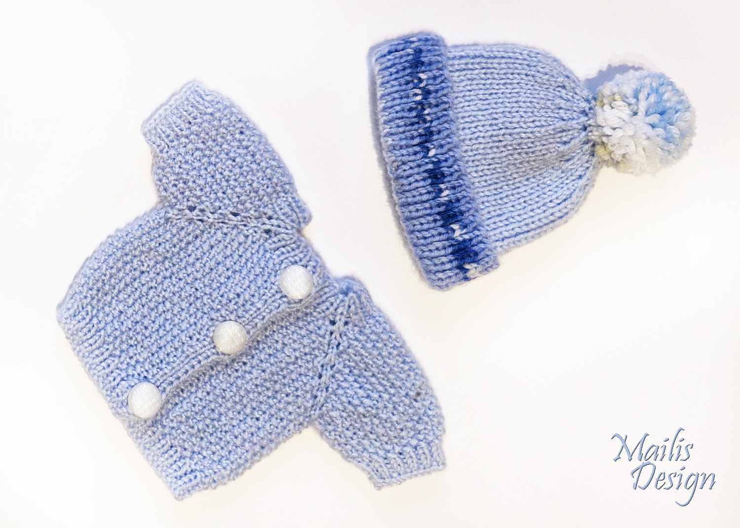 Nukuriided 28 cm nukule, kampsun ja müts, helesinine