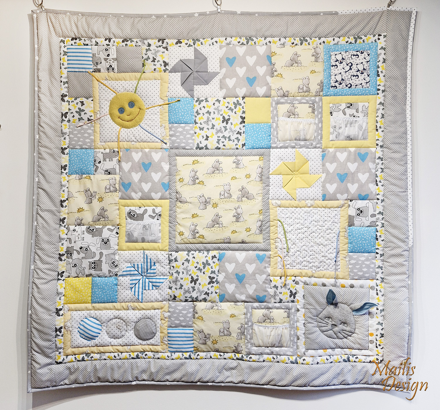 Tegelustekk, jänkud-kiisud-kutsud (145 x 145 cm)