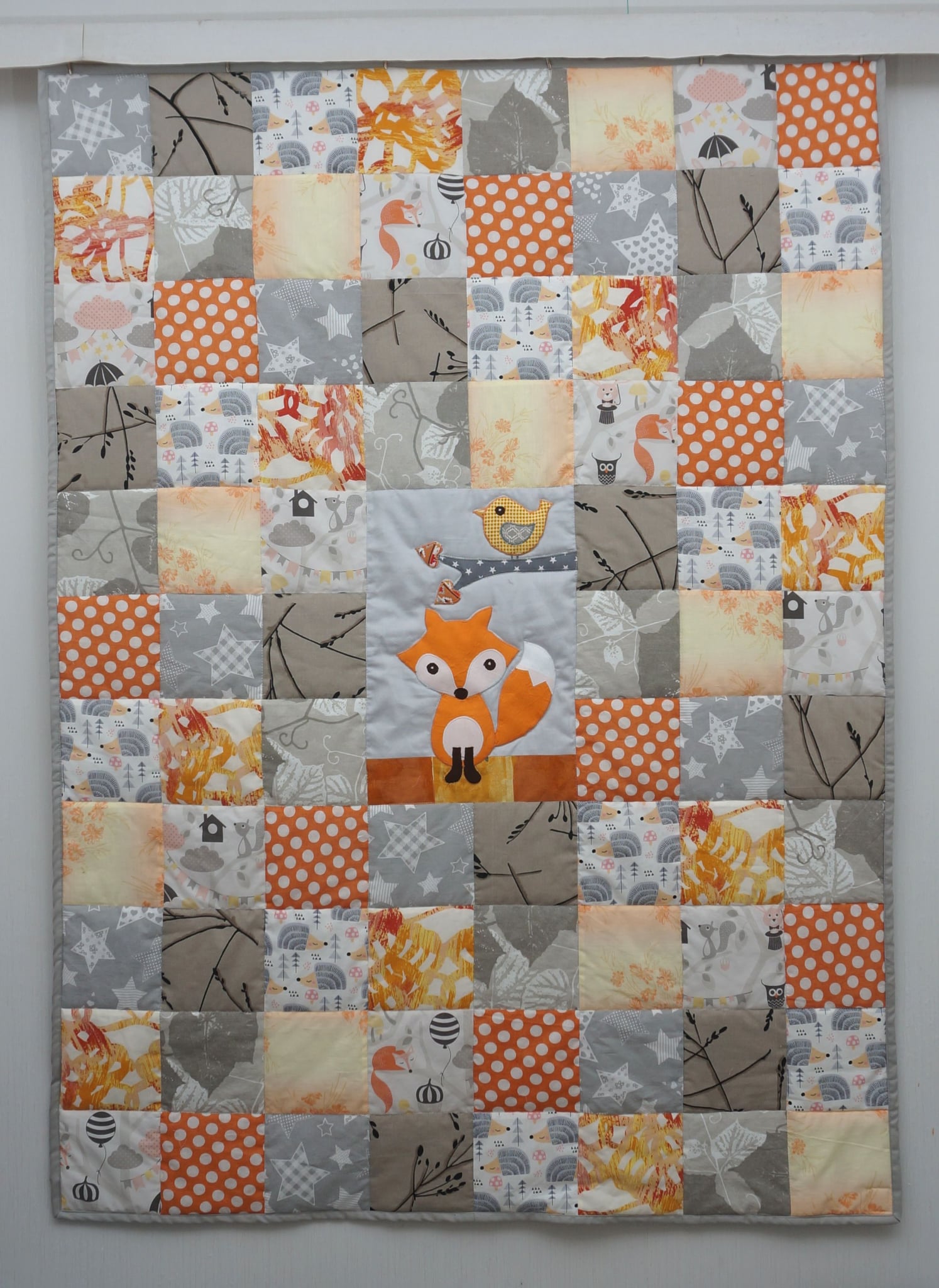 Laste lapitekk Rebane Rein (150 x 110 cm), oranž/hall
