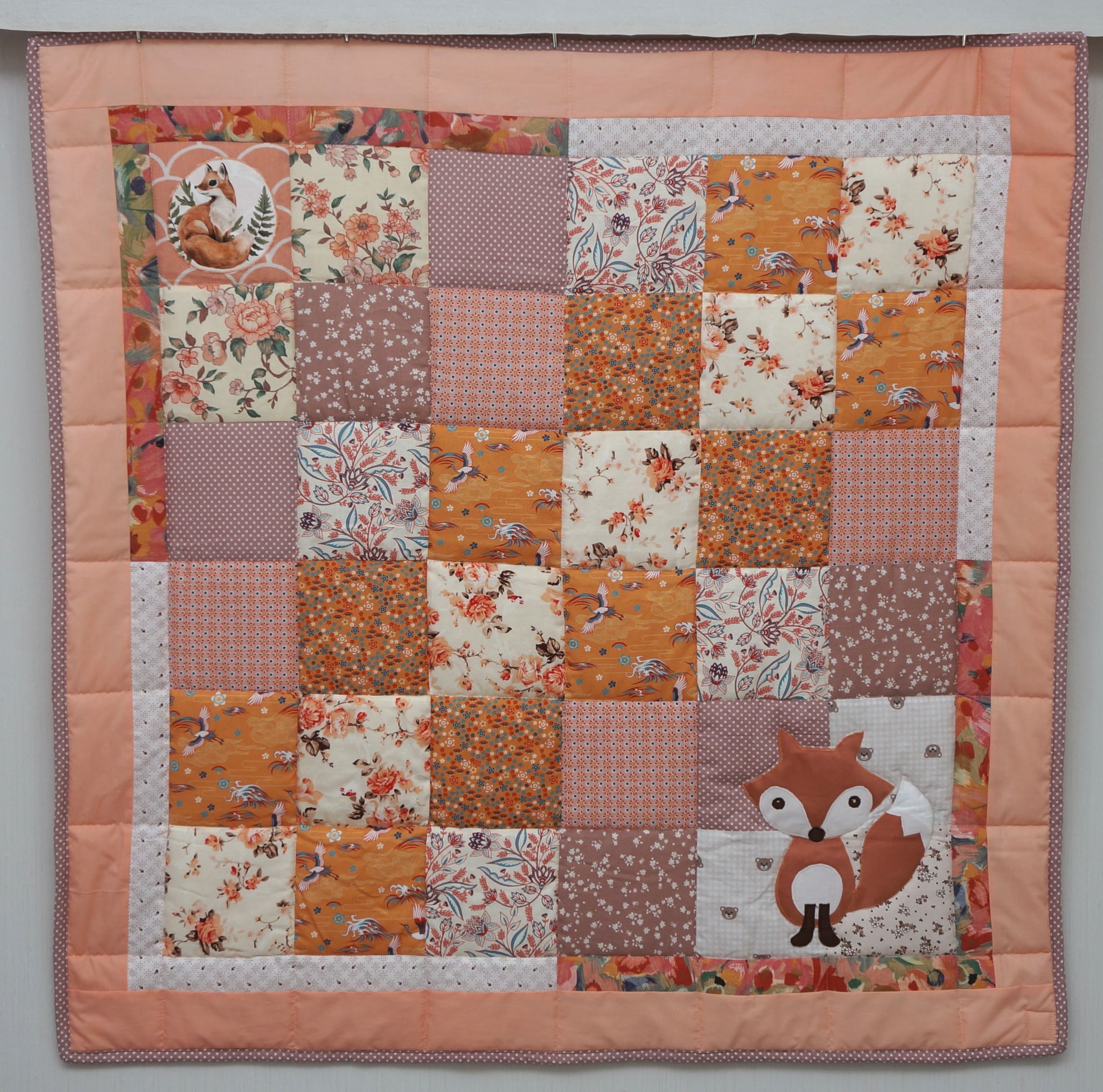 2608 Baby Quilt 02 Fox Orange